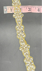 Emma's Yardage handmade rhinestone trim in various colors.