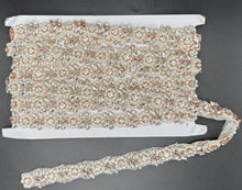 Natalie's Yardage with Pearls in various colors, featuring intricate rhinestone design.