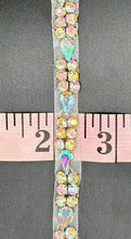 Simply Stunning Rhinestone Yardage, 3/8" wide, vibrant multicolor rhinestones, ideal for embellishments.