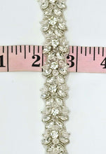 Handmade Rhinestone Yardage with Glass Beads, 3/4" Wide, Sophie's, Unique Trim.