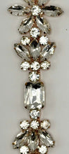 Grandiose Rhinestone Yardage on Chain Back, elegant 1 1/4" trim for opulent designs.