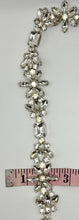 Grandiose Rhinestone Yardage on chain, 1 1/4 inch wide, elegant handcrafted trim.