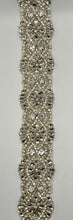 "Victorian" yardage Rhinestones Beads and Pearls Trim, 2" wide.