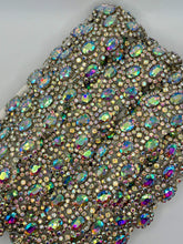 Jasmine Rhinestone Yardage, 1 3/4" wide, handmade, luxurious sparkle for bridal and decor projects.
