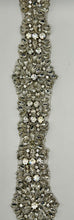 "Giselle" Rhinestone Yardage, handmade, approximately 2 inches wide.