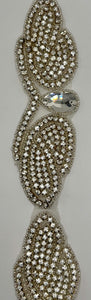 Romance Yardage 2.5-inch wide rhinestone trim section