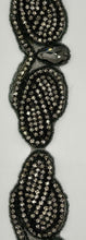 Romance Yardage, 2.5-inch wide rhinestone trim detail.