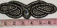 2.5" wide rhinestone romance yardage with measuring tape.