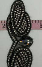 Romance Yardage 2.5" wide rhinestone trim section.