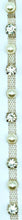 Pearl and rhinestone yardage with single row on chain back.