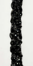 Handmade 1" wide multi-colored rhinestone yardage trim for versatile embellishing.