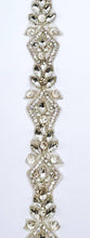 Afina handmade Rhinestone Trim Yardage, handmade decorative trim with intricate design.