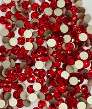 30SS Flat Back Rhinestones, 144 pieces, vibrant red.