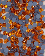 30SS Flat Back Rhinestones, orange, 144 pieces, sparkling embellishments.