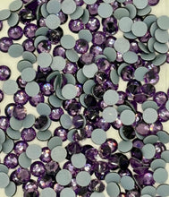 30SS Flat Back Rhinestones, 144 pieces, purple hue.