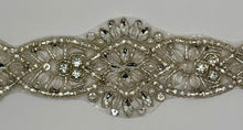 "Lacey" Rhinestone Bridal Belt with pearls and glass beads.