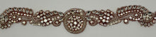 "Zoey" Rhinestone Bridal Belt with Handmade Design