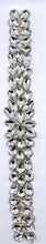Handmade rhinestone bridal belt, approximately 10.5 inches long.