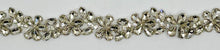 Handmade clear rhinestone bridal belt on silver, approximately 16 inches in length.
