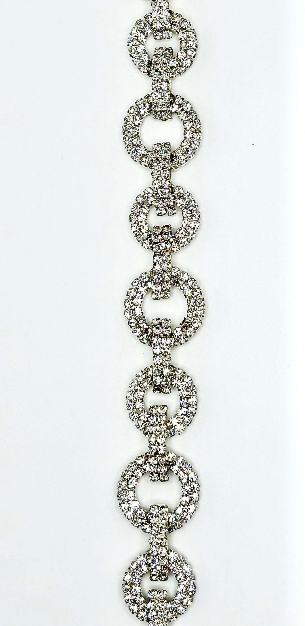 Kennedy's clear rhinestone chain back trim, 7/8