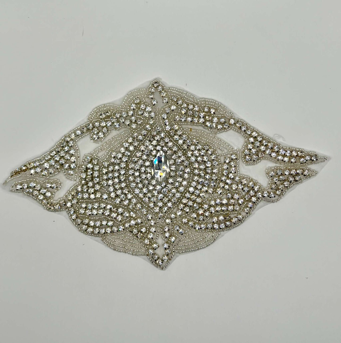 "Marilyn" Rhinestone Accent, handmade embellishment, 9.5 inches, intricate design.