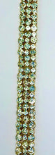 "Claire" 3 Row Rhinestone Yardage, handmade, approximately 1 inch wide.