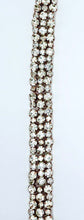 "Claire" 3 Row Rhinestone Yardage, handmade crystal trim.