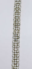 "Claire" 3 Row Rhinestone Yardage, handmade, 1-inch width.
