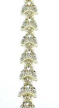 "Olivia" Rhinestone and Pearl Yardage, handmade, 1 1/2" width.