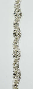 "Baby Jane" handmade rhinestone and pearl yardage, 3/4" width.