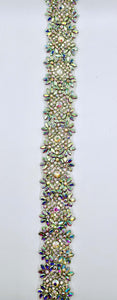 Carolina Rhinestone Yardage, handmade, 1.5-inch width, sparkling design.
