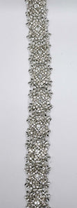 Carolina Rhinestone Yardage, 1.5-inch wide, handmade.