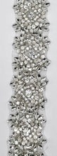 Carolina Rhinestone Yardage, handmade, 1.5-inch wide decorative trim.