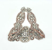 Handmade "Majestic" rhinestone belt with rhinestone and glass bead design.