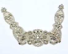 "Majestic" Rhinestone Belt with intricate rhinestone and glass bead design, handmade bridal accessory.